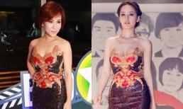 Uyên Linh "mặc lại" váy cúp ngực của Mai Phương Thúy