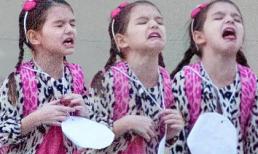 Suri gào khóc khi đến trường