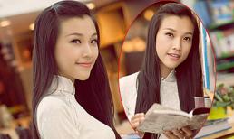 Ngắm Hoàng Oanh Miss Photo đẹp tinh khôi với áo dài trắng