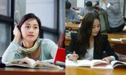 Hình ảnh Kim Tae Hee miệt mài trong thư viện gây chú ý