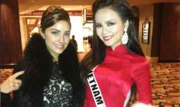 Diễm Hương diện áo dài truyền thống tham gia từ thiện tại Miss Universe