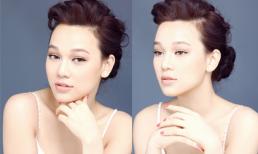 Cận gương mặt đẹp như trăng rằm của Hà Hoài Thu