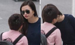 Thiều Bảo Trang ôm và hôn Phương Uyên ở sân bay