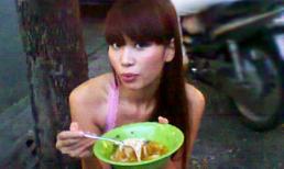 Ảnh độc: Hà Anh mặt mộc “lê la” vỉa hè