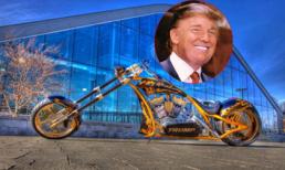 Ngắm xe chooper dát vàng của tỷ phú Donald Trump