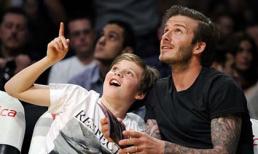 Cậu cả nhà Becks xin bố bao cao su? 