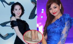 Hồng Quế 'đụng' Ngọc Trinh đôi giày gần 100 triệu đồng