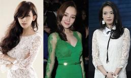 Thời trang ren quyến rũ như sao Hoa ngữ