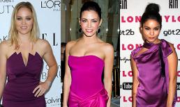 Thời trang sắc tím đẹp như sao