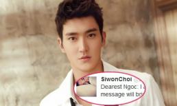 Siwon (Suju) gửi cầu nguyện đến 1 fan Việt bị bệnh ung thư