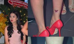 Lệ Quyên gây chú ý với hình xăm con bướm