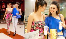 Lê Thị Phương cùng Cao Thùy Linh khoe dáng tại khu mua sắm