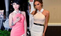 Victoria 'mặc lại' váy của Đinh Ngọc Diệp