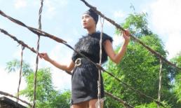 Chộp ảnh Huyền Trang lên Sapa đi cầu treo bằng giầy cao gót