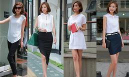 Màu trắng tinh tế, dịu dàng nơi công sở