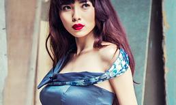 Kim Cương quyến rũ với đầm hoa cúp ngực