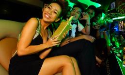 Thảo Trang tiệc tùng trên siêu xe