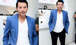 Trần Bảo Sơn phong độ với vest xanh đi dự sự kiện