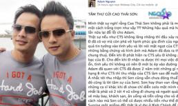Adam Nguyễn viết tâm thư phản pháo "tình tin đồn" Cao Thái Sơn