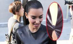 Kim Kardashian lúng túng vì váy đột nhiên... rách toạc