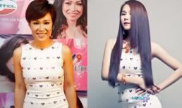 Uyên Linh "đụng hàng" váy bó sát với Thái Hà