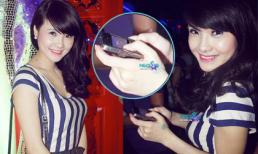 Em gái Công Vinh chơi trội với điện thoại 110 triệu