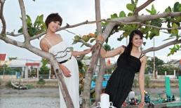 "Gái quê" Lê Thị Phương mặc váy, đu mình trên cành cây