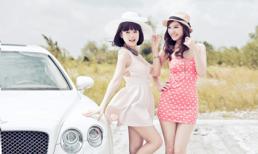 Hot girl Huyền baby và Hạnh sino váy ngắn đọ dáng