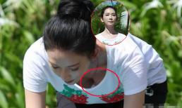 Lâm Chí Linh "hớ hênh" lộ ngực khi tập yoga