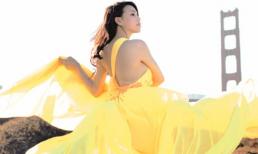 Trà Ngọc Hằng khoe chân thon trước cây cầu nổi tiếng nước Mỹ