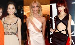 1001 kiểu xẻ áo "khoe" vòng 1 của mỹ nhân