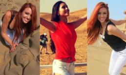 Nhật ký Miss World 2012: Hoàng My pose ảnh rực rỡ trên đồi cát