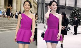 Châu Tấn trẻ trung với sắc tím ở Paris