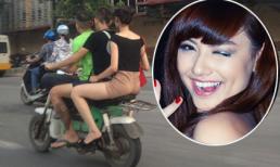 Hồng Quế lại vô tư vi phạm luật giao thông?