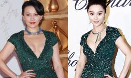 "Gừng già" Lưu Gia Linh mặc lại váy "khoe táo bạo" của Phạm Băng Băng