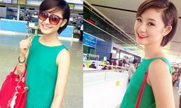 Ngắm Trà My Next Top giản dị tại sân bay