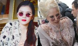 Lý Nhã Kỳ "mượn" kính hàng hiệu của Lady Gaga