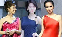 Mỹ nhân Việt "khoe" vai trần gợi cảm trong đầm lệch