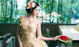 Trúc Diễm rạng ngời với váy cưới