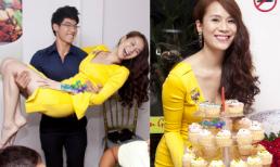 Trương Nam Thành "bồng bế" Thái Hà trong tiệc sinh nhật