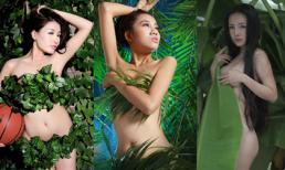 Mỹ nhân thi nhau "khoe" khéo da thịt bằng hoa, lá...