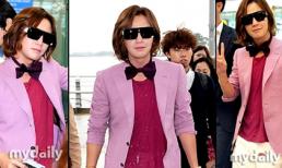 Jang Geun Suk lại thắt nơ trong trang phục tím hồng "toàn tập"