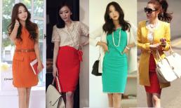 Đón gió thu với phong cách váy công sở