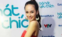 Mai Phương Thúy khoe vai trần trong váy quây đỏ rực