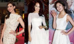 Mỹ nhân thế giới tinh tế hơn nhờ váy ren trắng