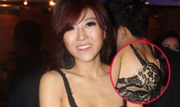 Trang Pháp "hớ hênh" lộ miếng dán silicon