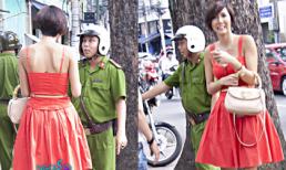 Bắt gặp Ngọc Quyên bị công an “sờ gáy” giữa phố đông!