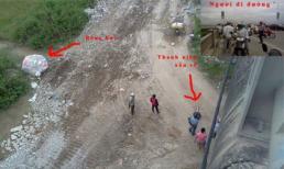 Bị gió thổi... bay khỏi cầu Vĩnh Tuy