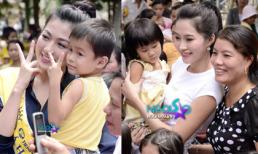 Bộ ba Hoa hậu, Á hậu rạng rỡ trong vòng vây của các em nhỏ