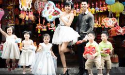 Bảo Trân dắt mẫu nhí dạo chơi trên phố lồng đèn